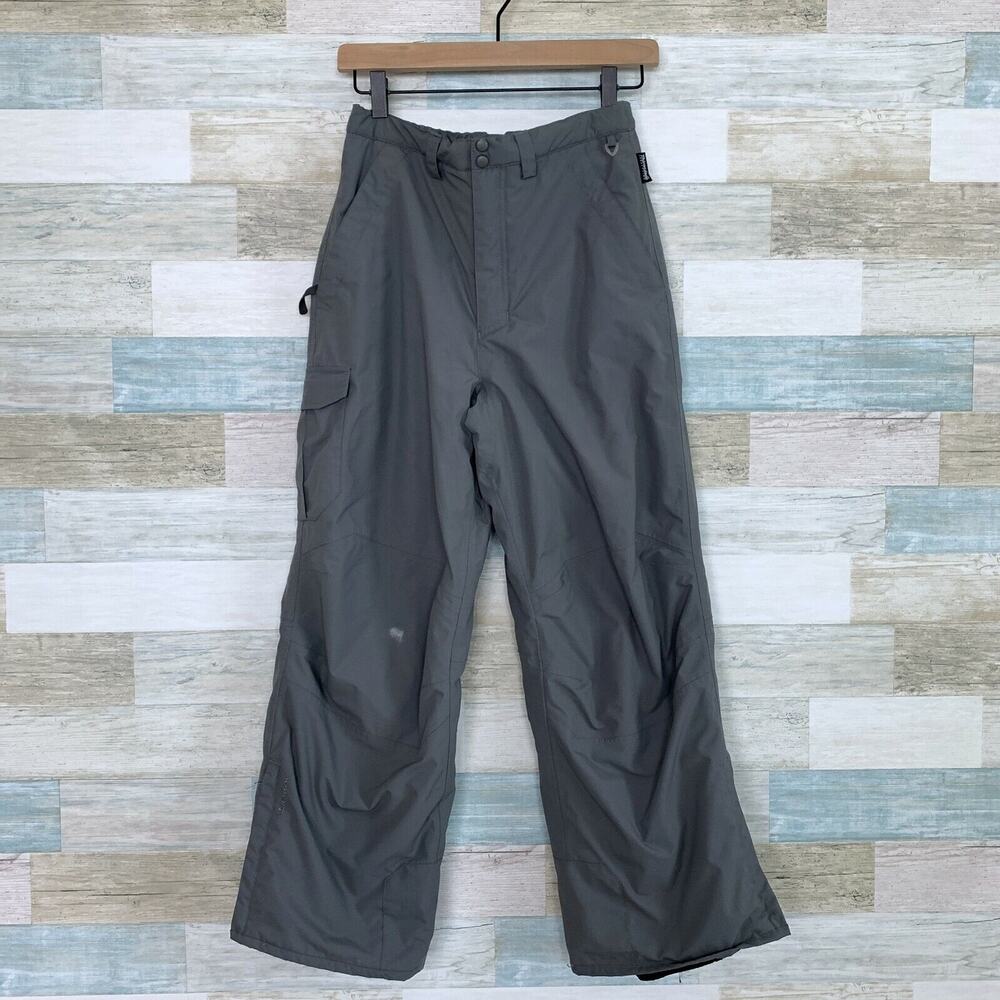 Quest Insulated Nylon Snow Pants Gray Thinsulate Ski Winter Youth Unisex Large